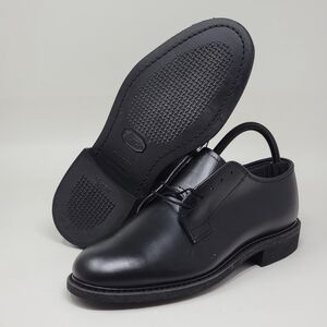 Bates Mens Size 7.5 D Leather Uniform Oxford Dress Shoes 00968 Vibram Soles